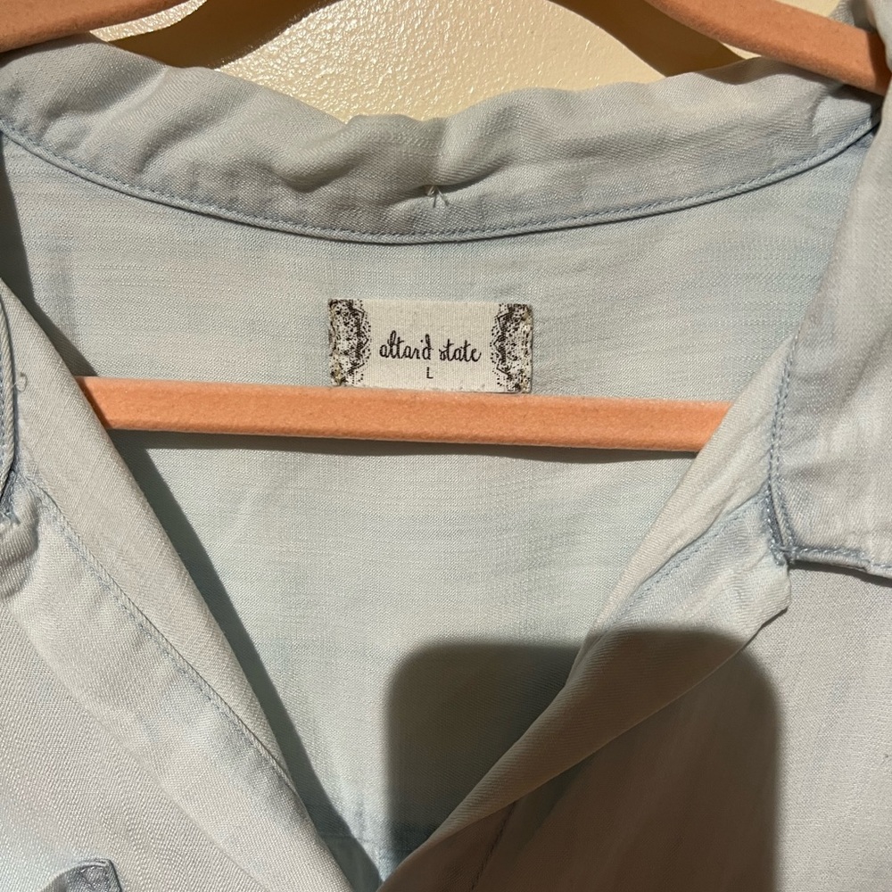 Light Denim Altar’d State button down - Picture 2 of 3
